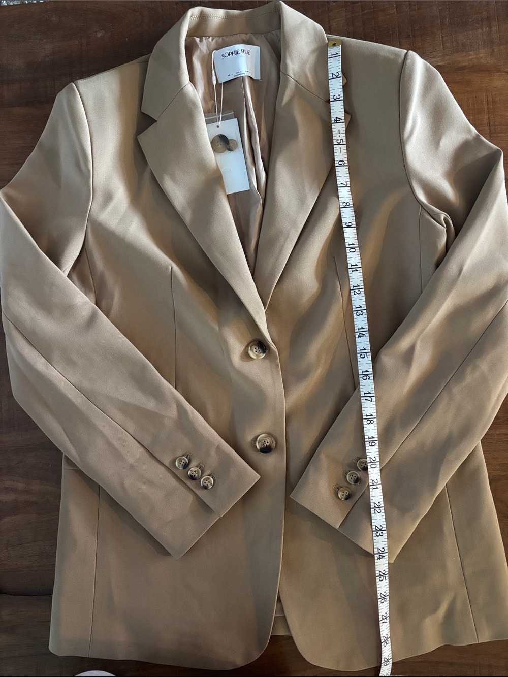 Sophie Rue Camel Two Button Blazer - Picture 6 of 9